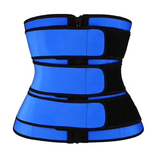 Blue Latex Triple Belt Hook Waist Trainer – Pristine Glam