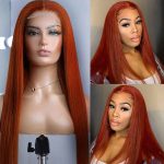 Pristine Glam Personalised 3bundles With 4x4 Lace Closure Wig   Colour Orange